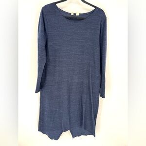 Anthropologie Moth cottagecore Midnight Blue Long Sleeve Dress with pockets